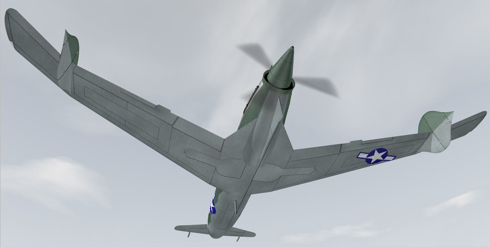 Curtiss-Wright XP-55 Ascender 3D model_10