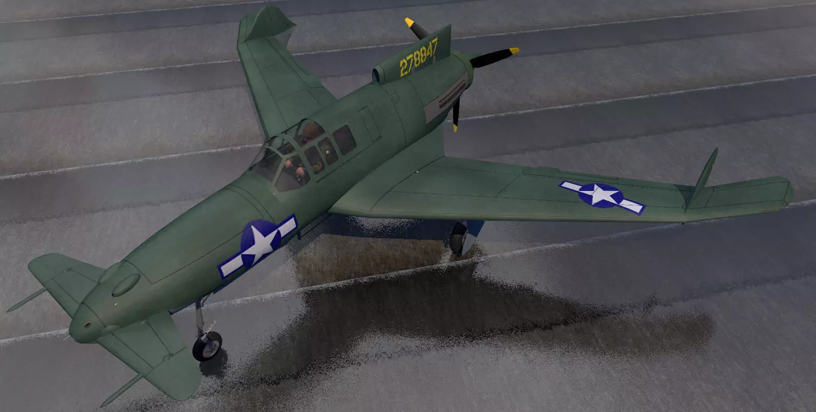 Curtiss-Wright XP-55 Ascender 3D model_0