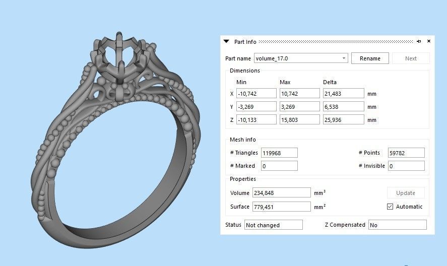 solitaire wedding engagement women ring with diamonds 3dm stl  3D print model_25
