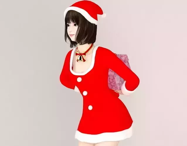 Mariko Christmas pose 01
