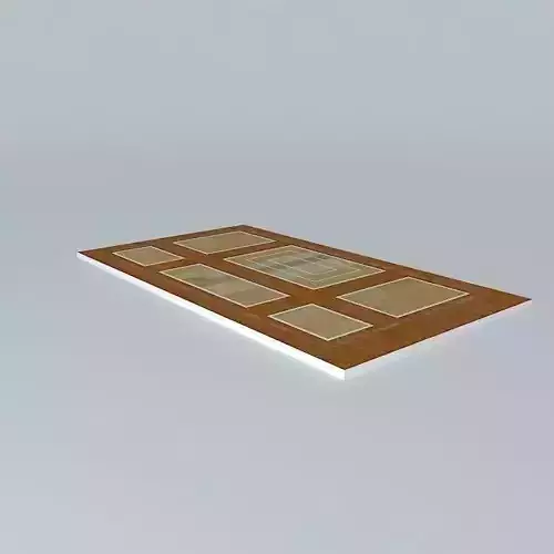 Door wooden floor with four windows