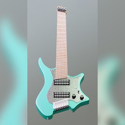 Strandberg - boden classic 8 ghost white guitar 3D model
