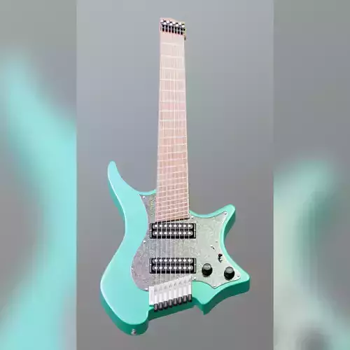 Strandberg - boden classic 8 ghost white guitar 3D model