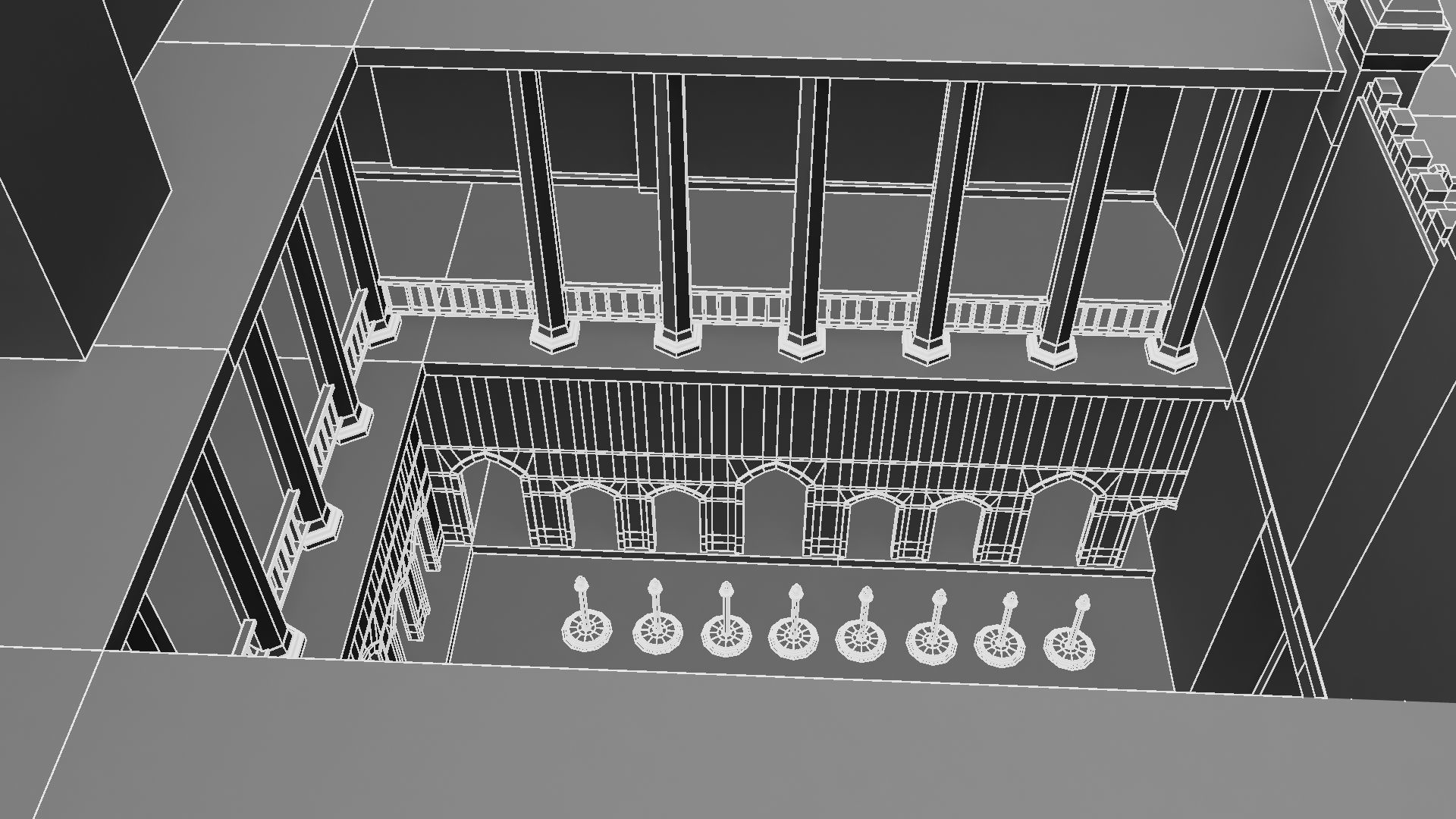 Castle in minecraft 3D model_20