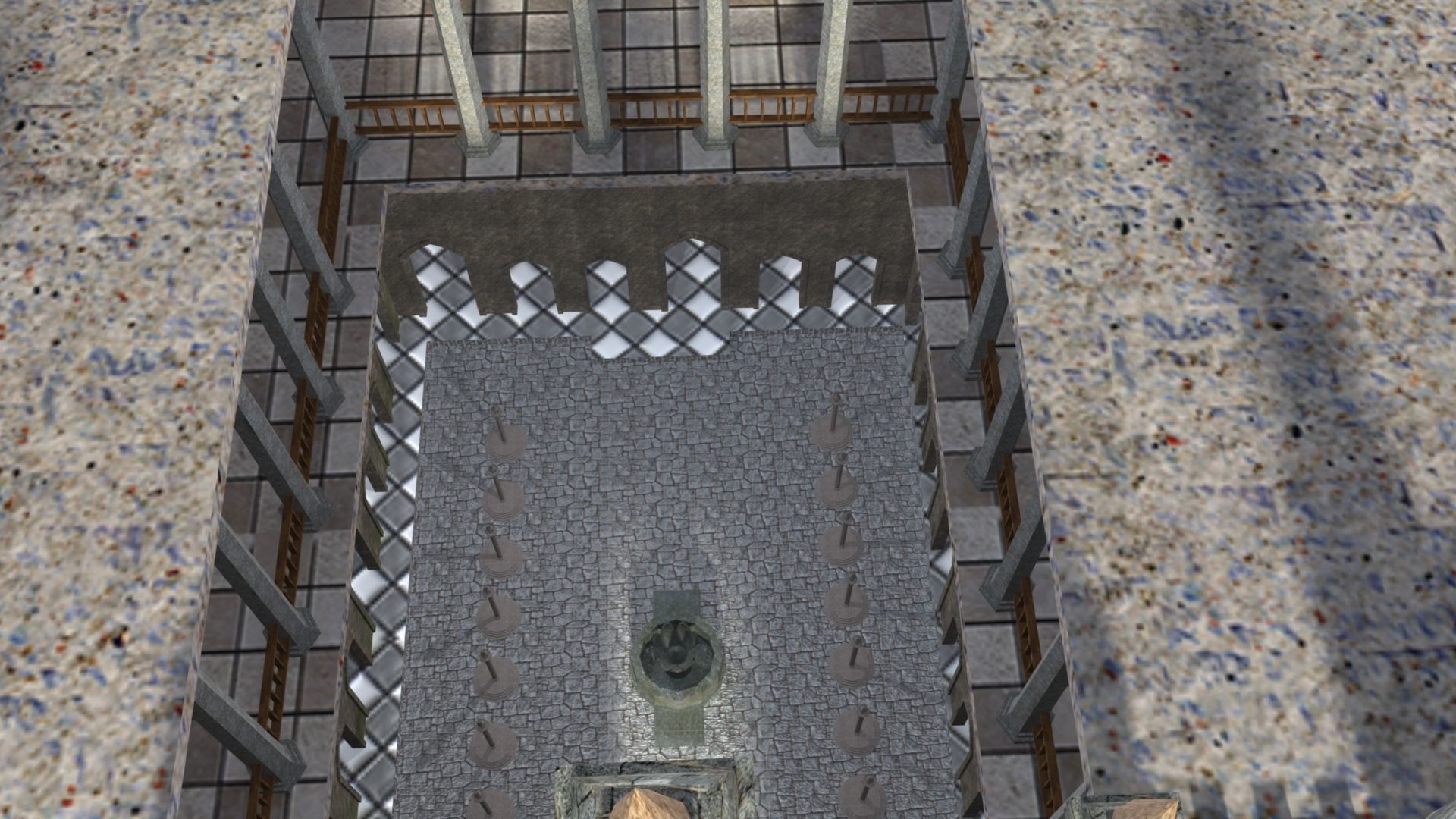 Castle in minecraft 3D model_4