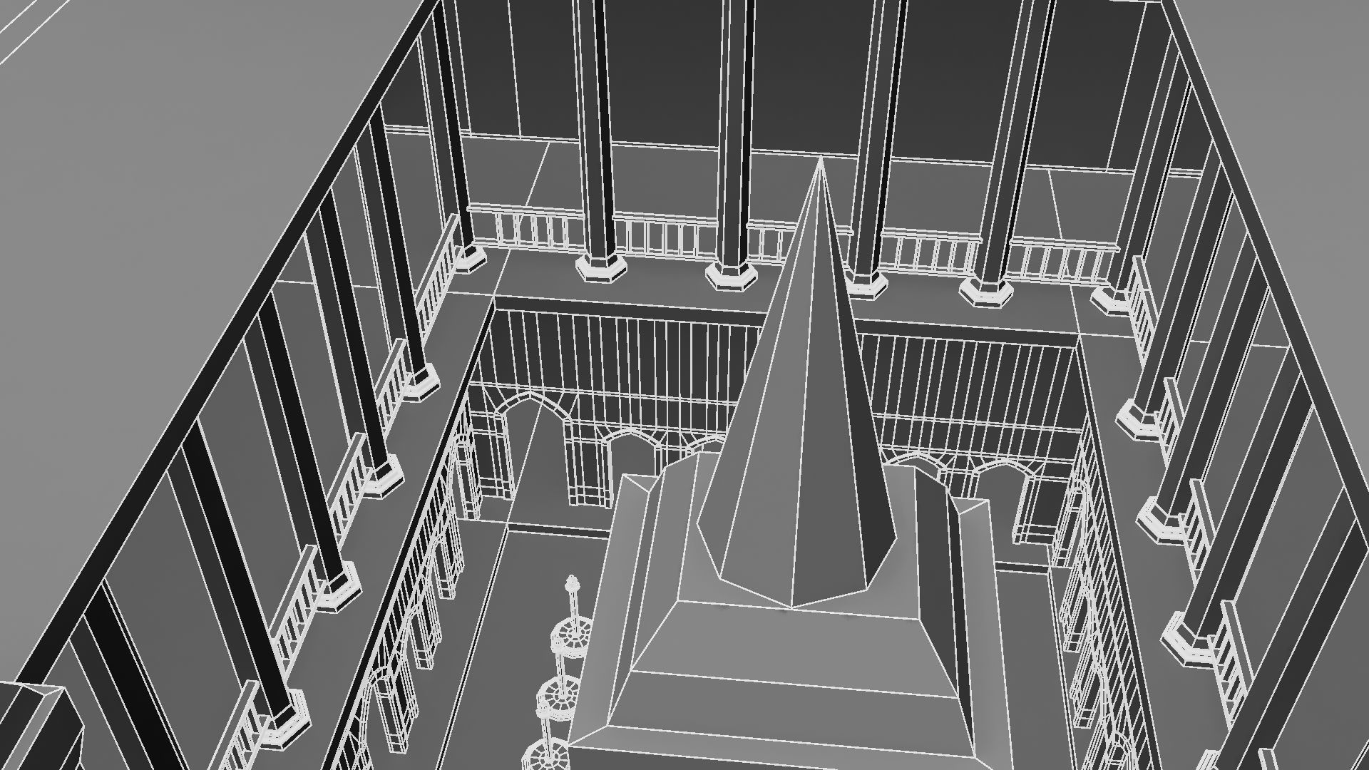Castle in minecraft 3D model_25