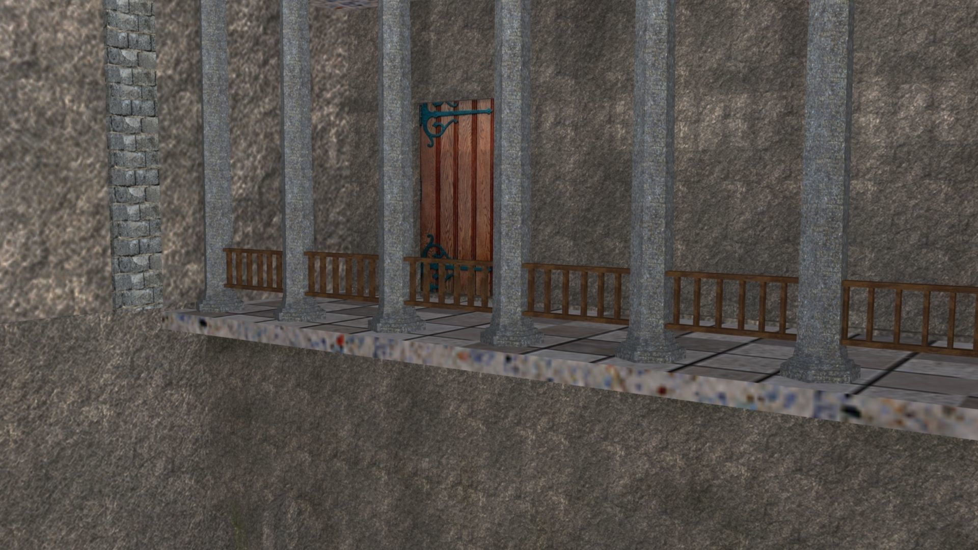 Castle in minecraft 3D model_3