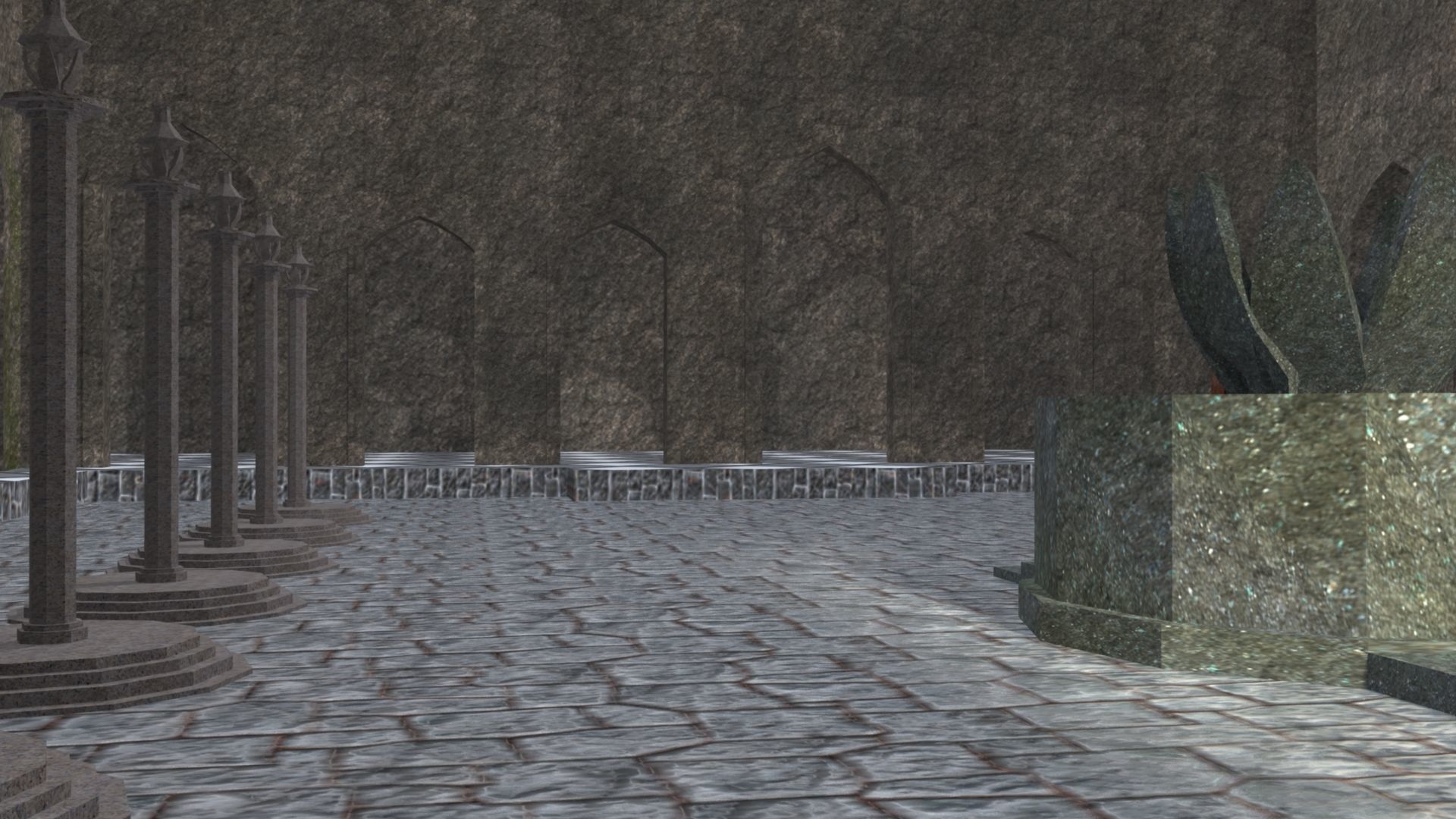 Castle in minecraft 3D model_2