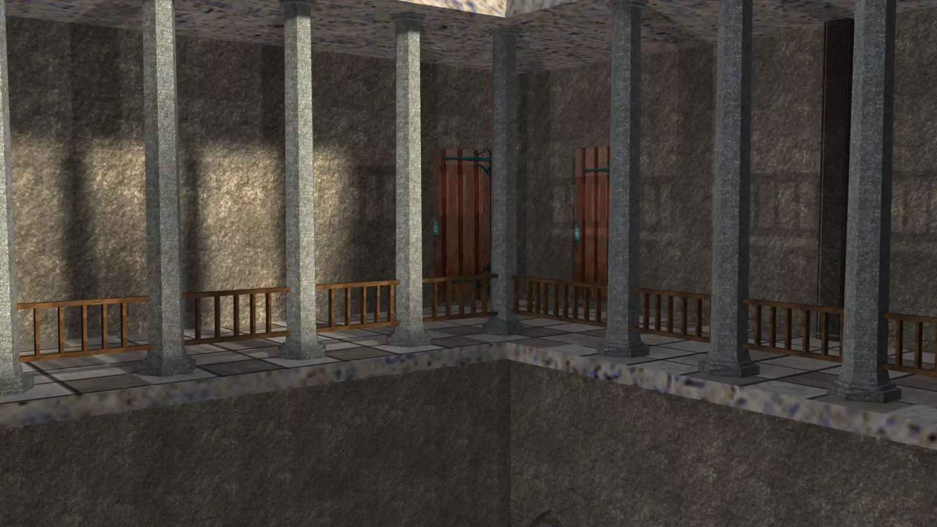 Castle in minecraft 3D model_0