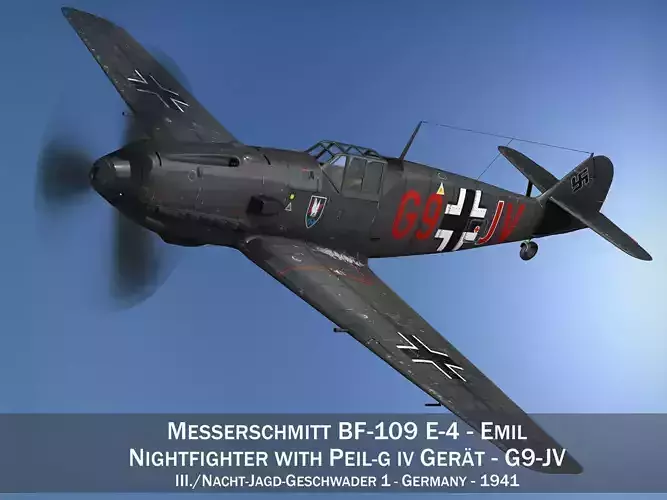 Messerschmitt - BF-109 E - G9-JV -  Nightfighter