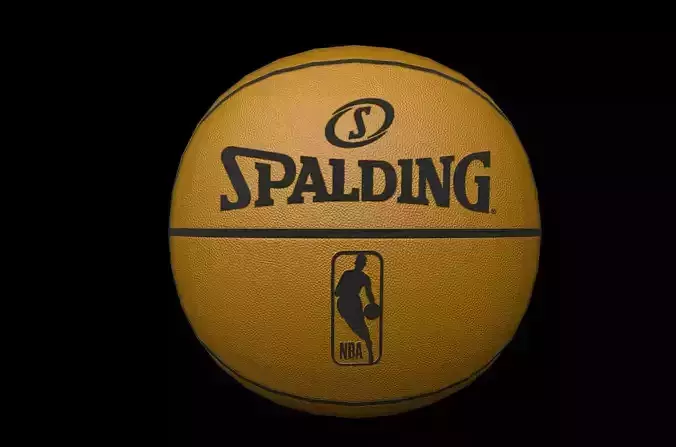 Basketball lowpoly with spalding logo