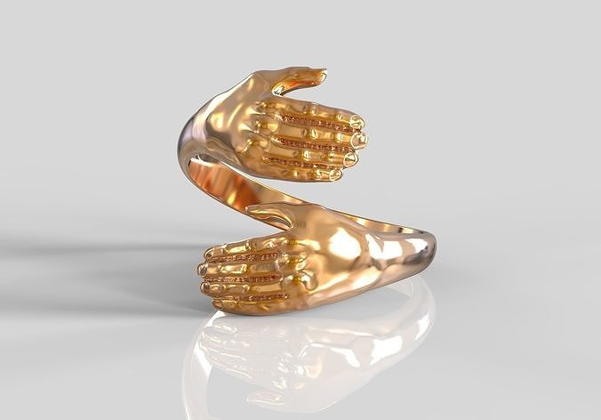 Hands ring 3D print model