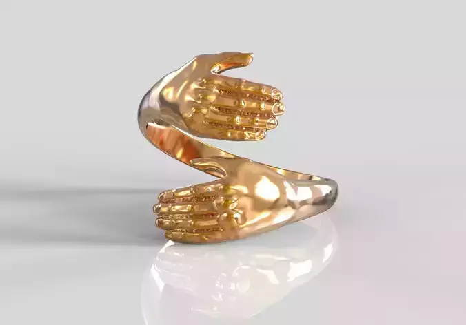 Hands ring 3D print model