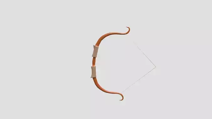 low poly bow wooden
