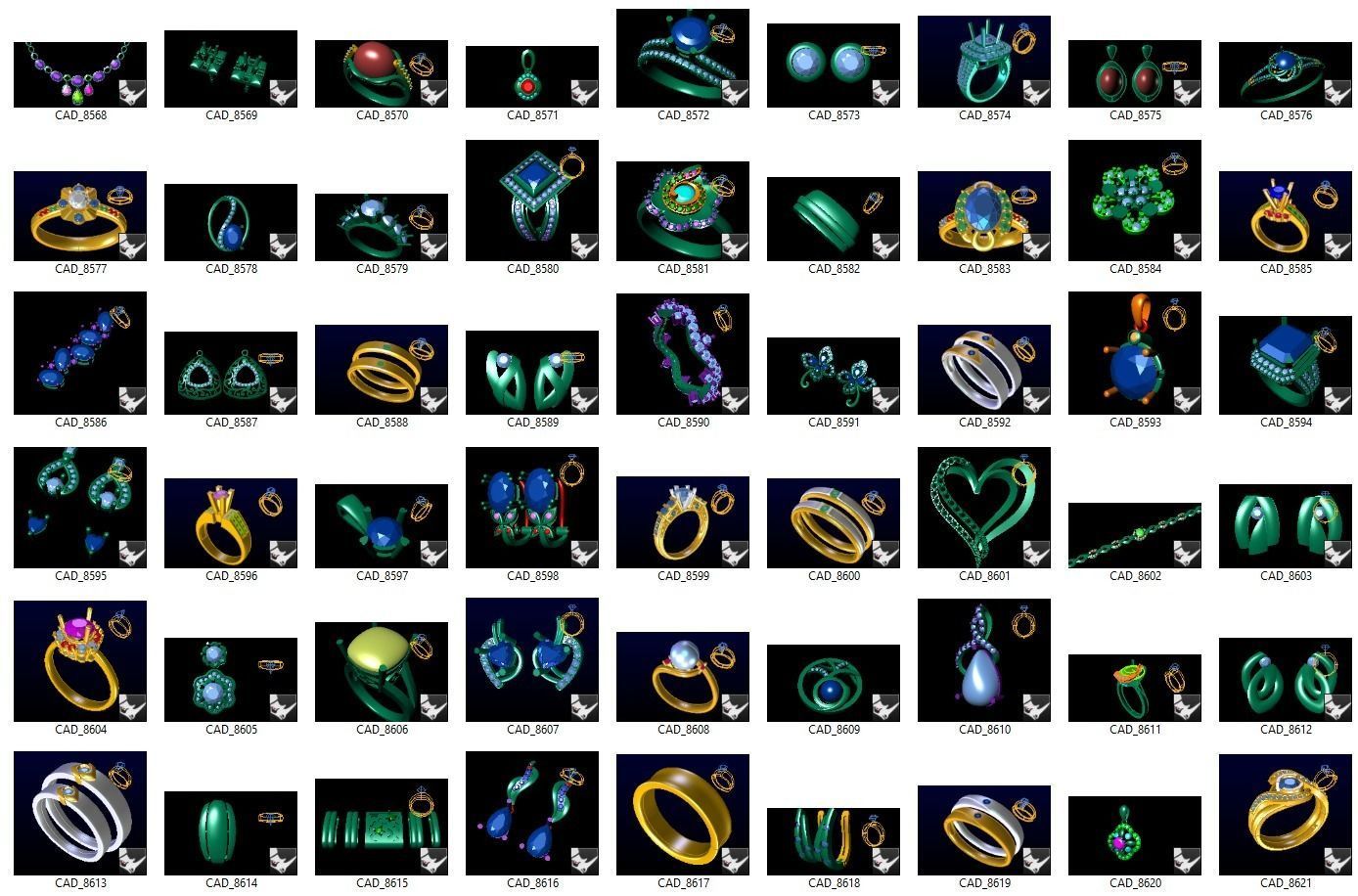 BULK-3DM-With Gems-MIX 1000 Files-1 3D print model_11