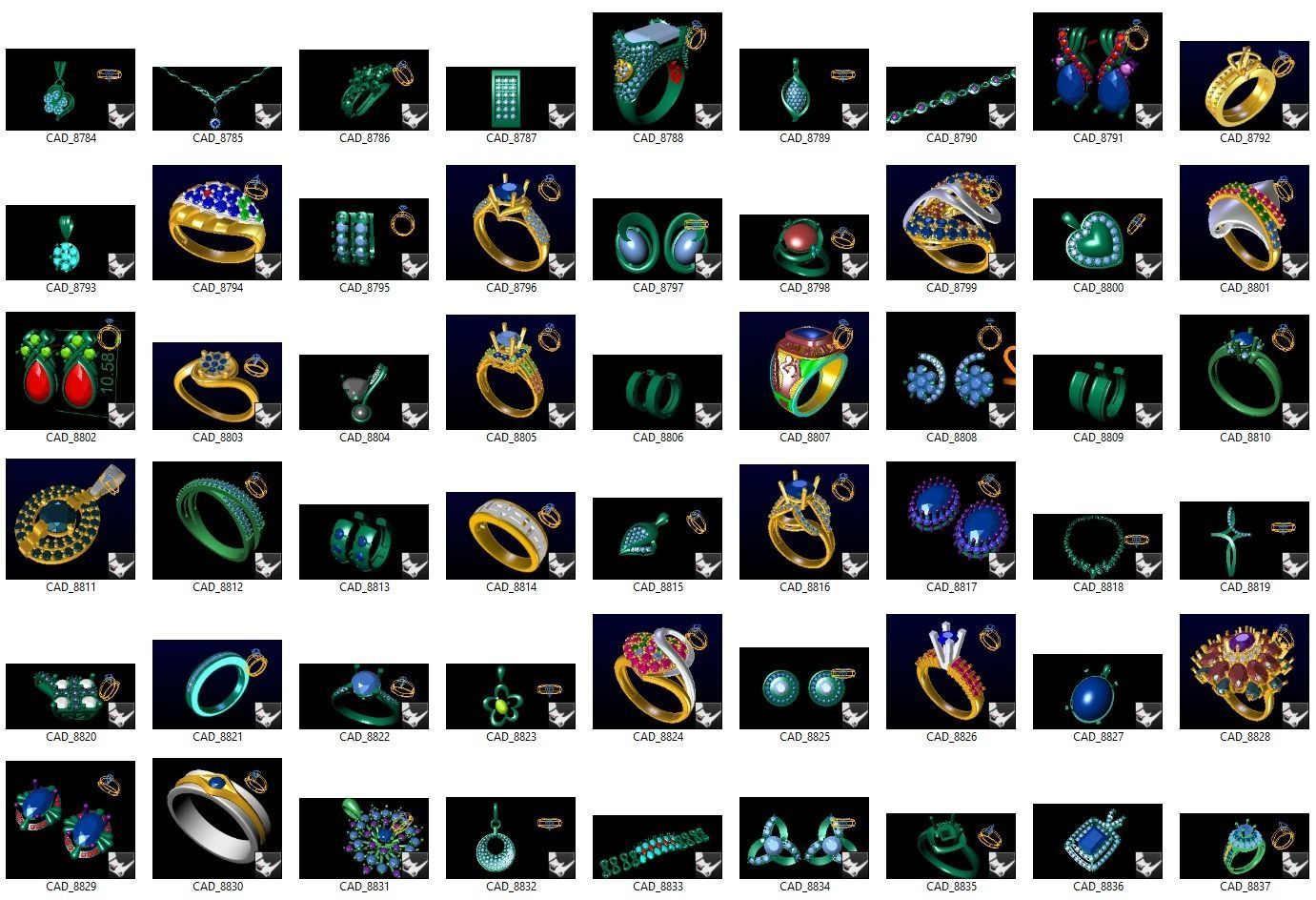 BULK-3DM-With Gems-MIX 1000 Files-1 3D print model_15