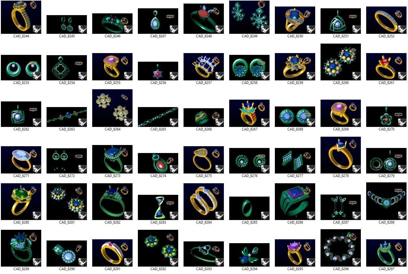 BULK-3DM-With Gems-MIX 1000 Files-1 3D print model_5