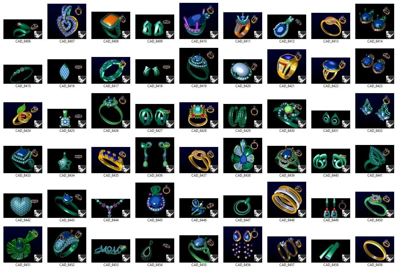 BULK-3DM-With Gems-MIX 1000 Files-1 3D print model_8