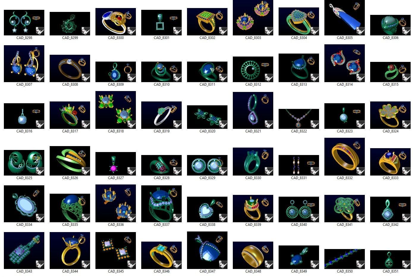 BULK-3DM-With Gems-MIX 1000 Files-1 3D print model_6