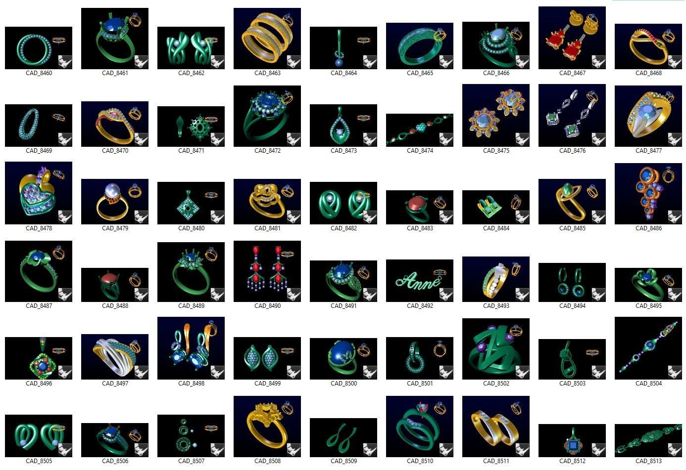 BULK-3DM-With Gems-MIX 1000 Files-1 3D print model_9