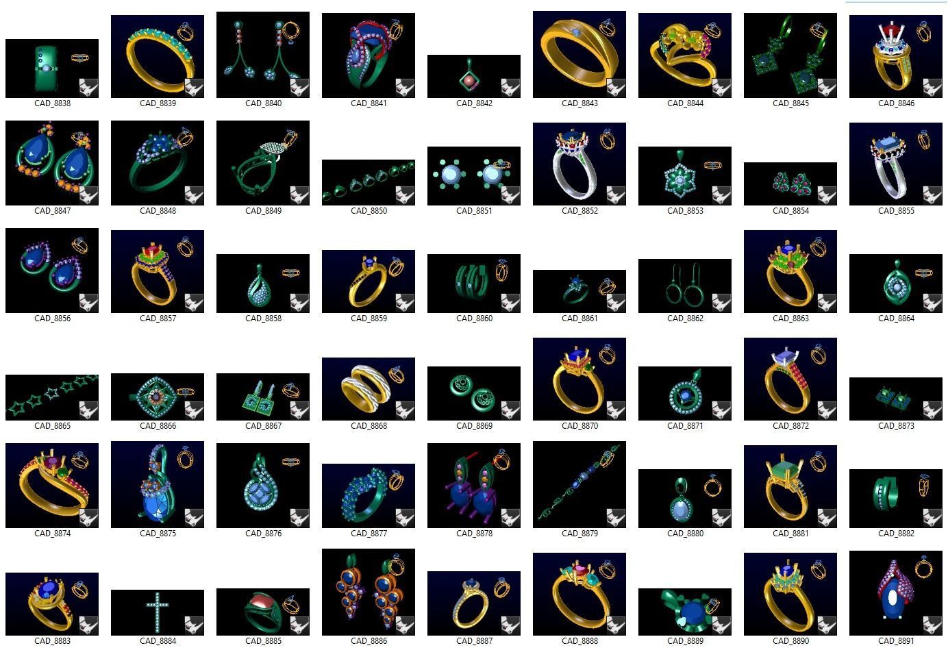 BULK-3DM-With Gems-MIX 1000 Files-1 3D print model_16