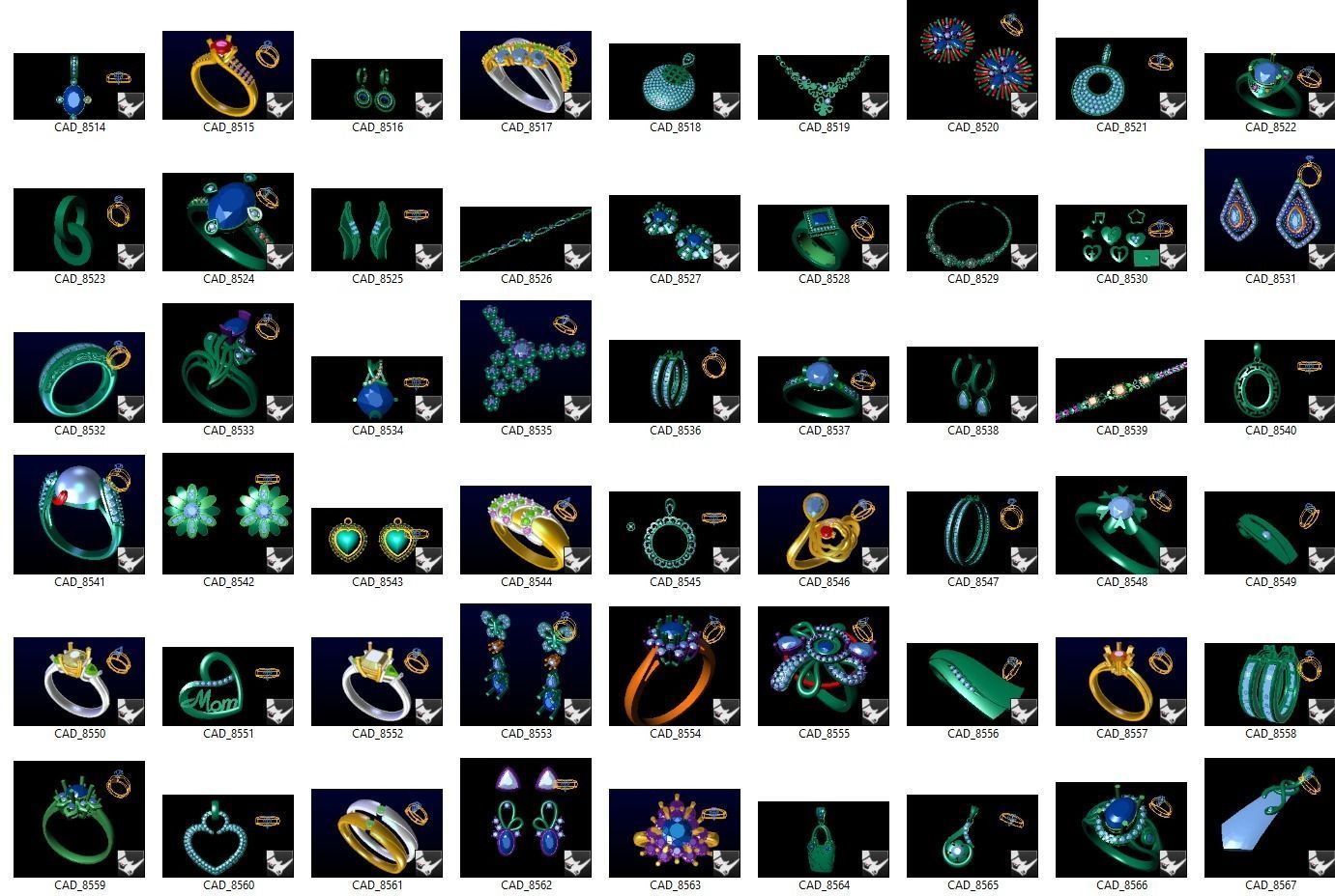 BULK-3DM-With Gems-MIX 1000 Files-1 3D print model_10