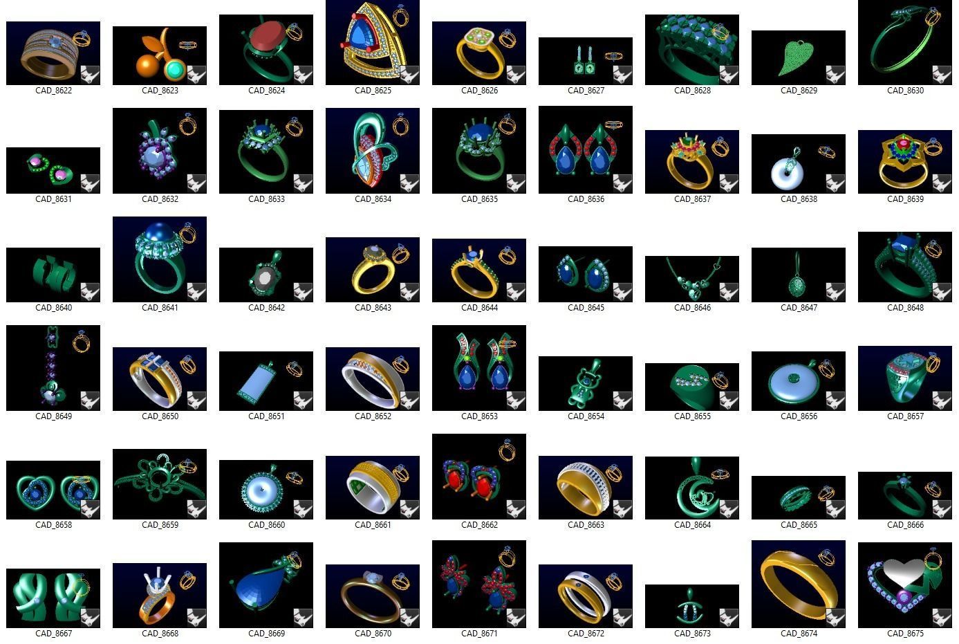 BULK-3DM-With Gems-MIX 1000 Files-1 3D print model_12