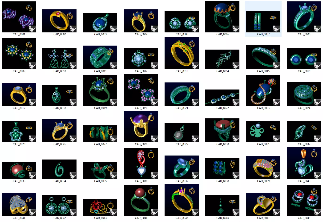 BULK-3DM-With Gems-MIX 1000 Files-1 3D print model_0