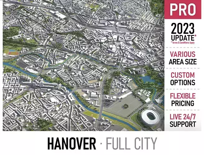 Hanover Low-poly 3D model