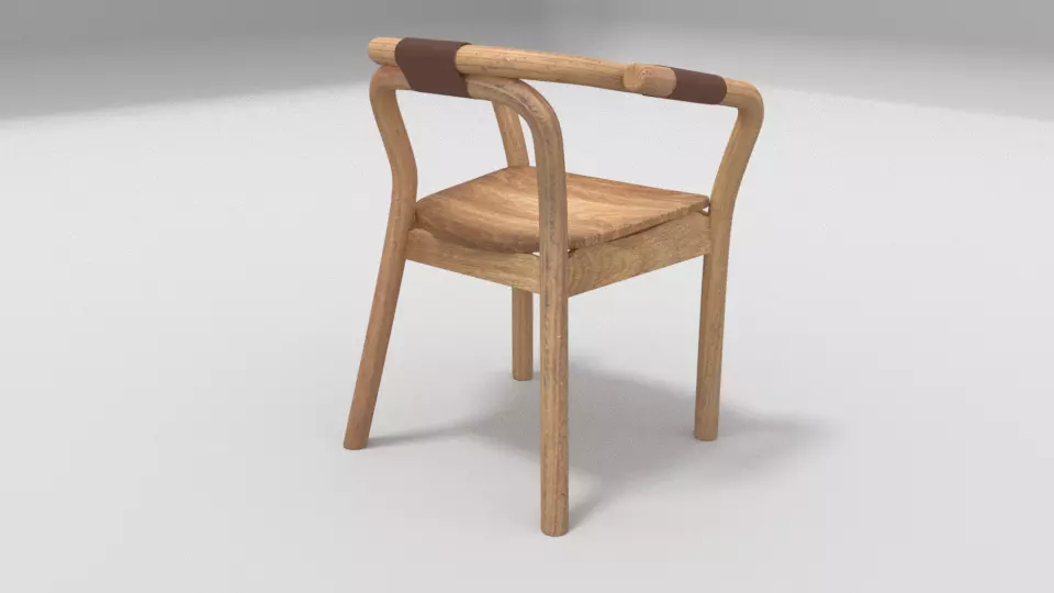 Chair wooden 3D model