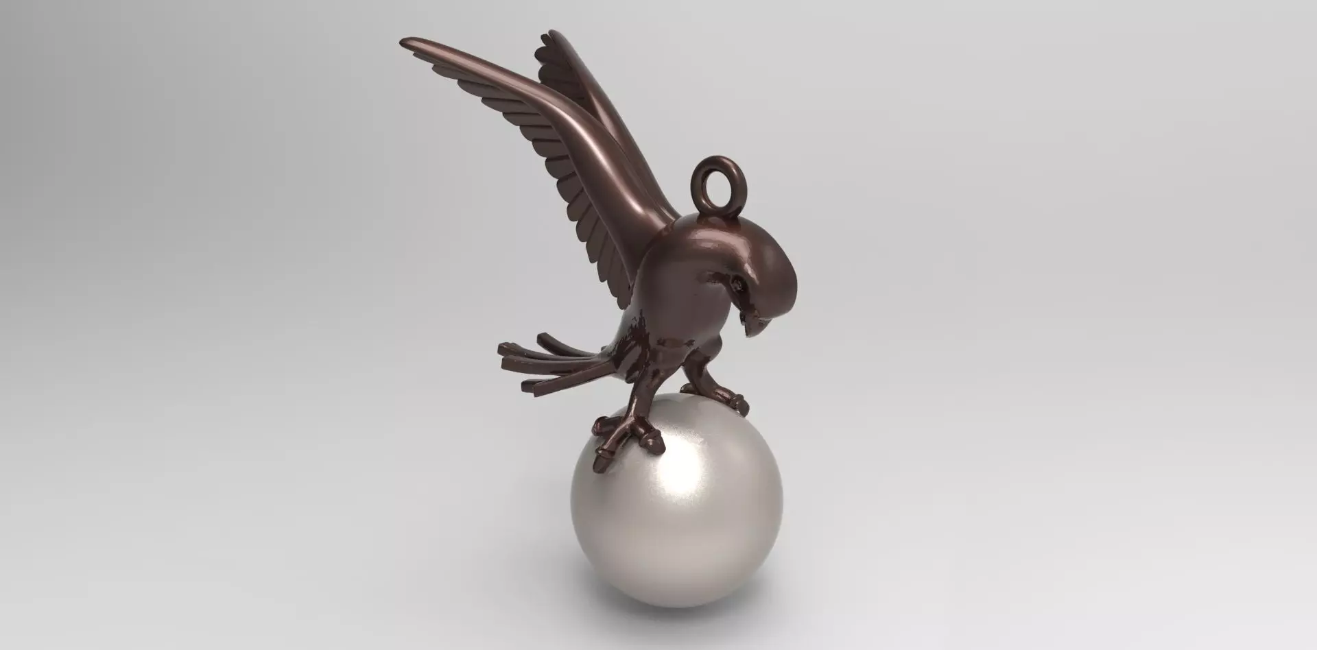 Pigeon Necklace 3D model_0