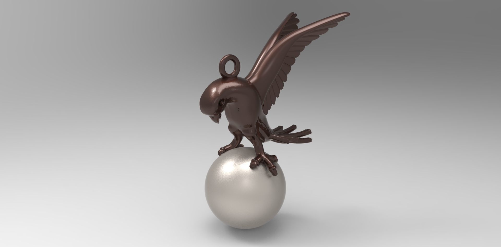 Pigeon Necklace 3D model_4