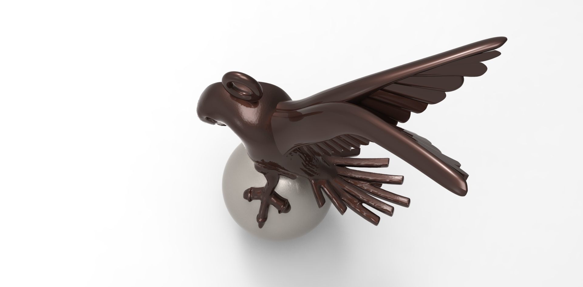 Pigeon Necklace 3D model_3