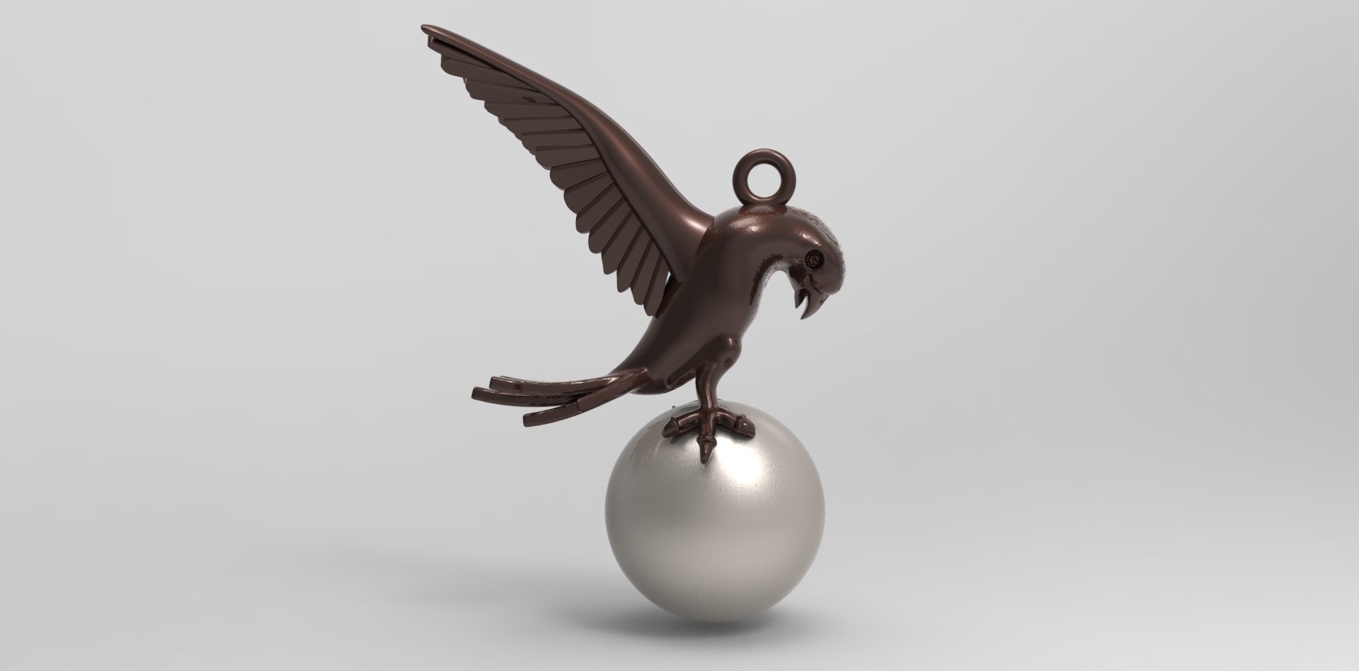 Pigeon Necklace 3D model_1