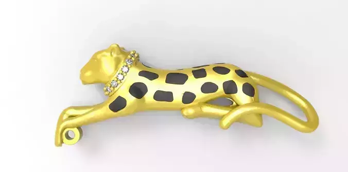 Puma Necklace Low-poly 3D model