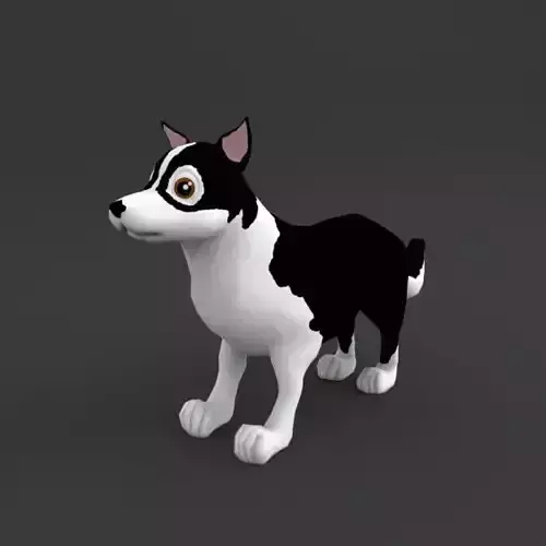 Dog Cartoon Low-poly 3D model