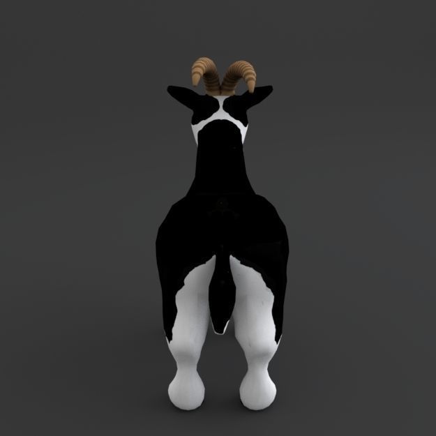 Goat Cartoon Low-poly 3D model_3
