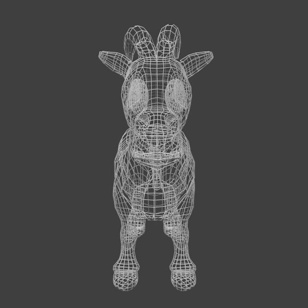 Goat Cartoon Low-poly 3D model_6