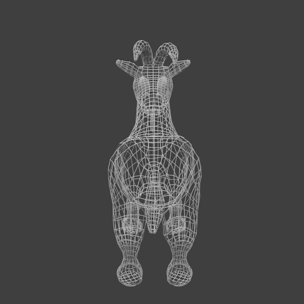 Goat Cartoon Low-poly 3D model_5