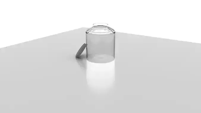 The Jar glass on table
