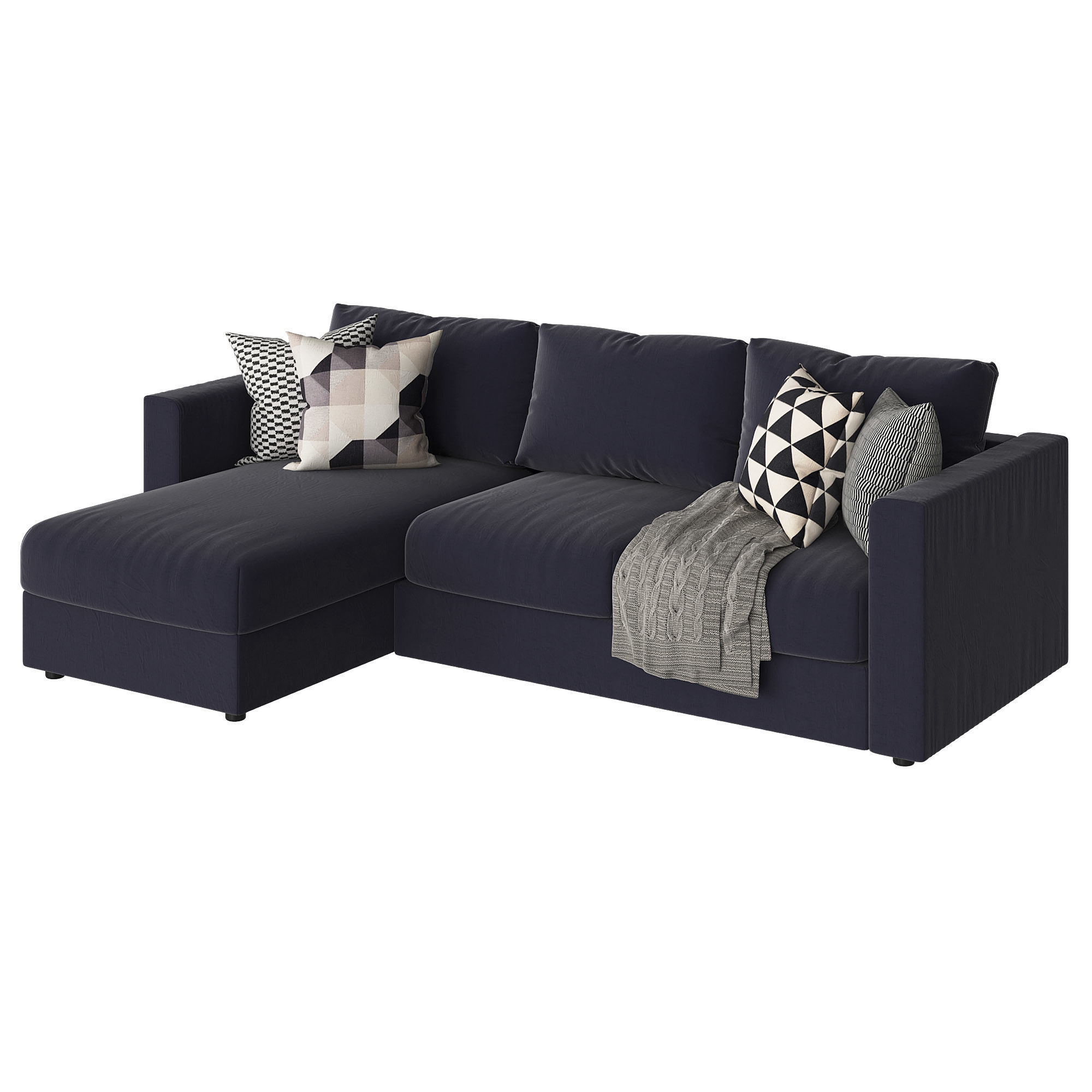 Vimle sectional sofa ikea 3D model_1