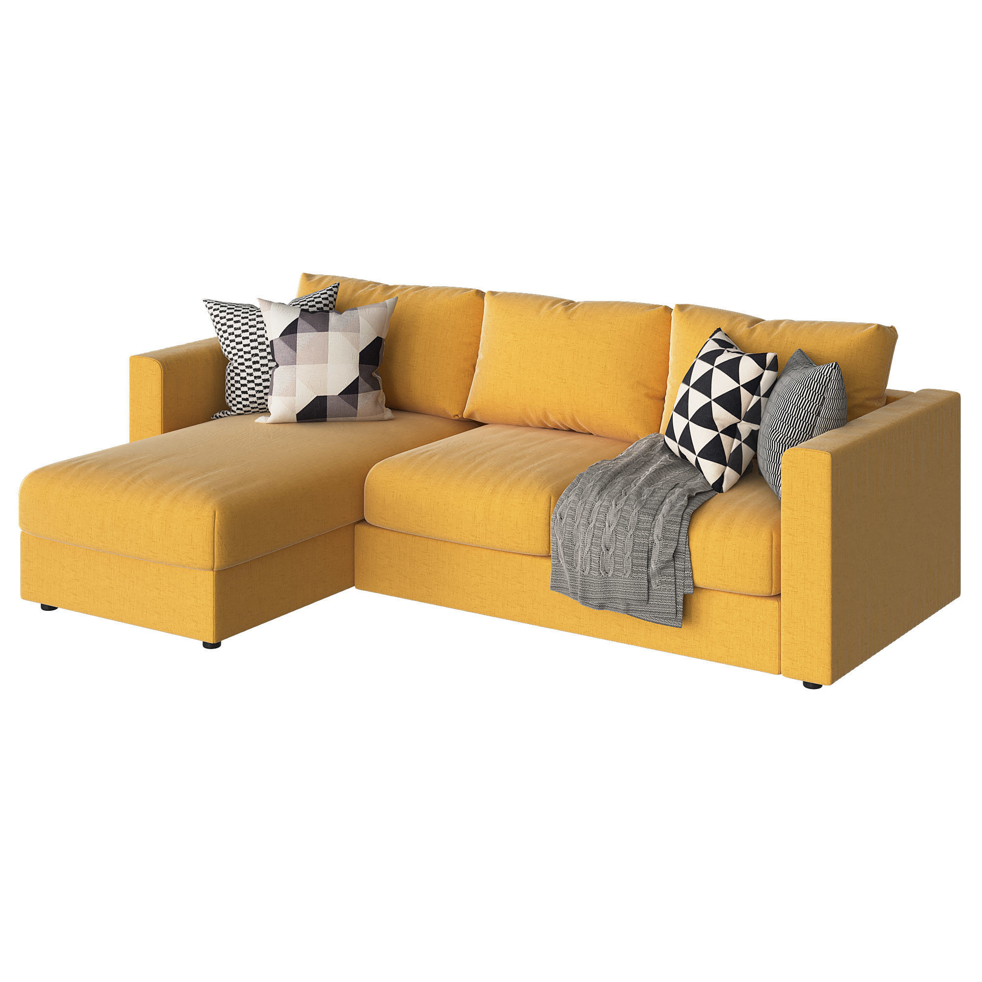 Vimle sectional sofa ikea 3D model_2