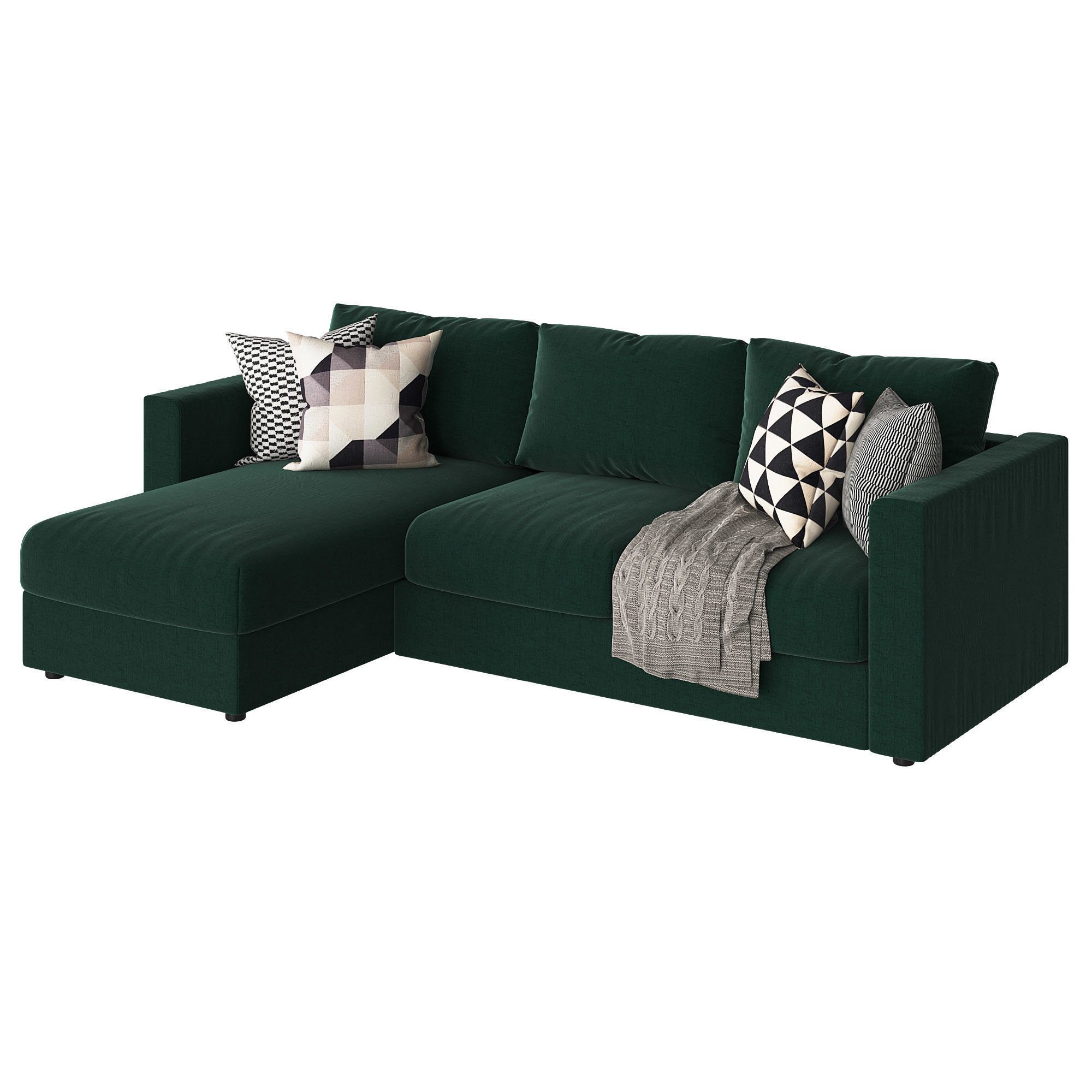 Vimle sectional sofa ikea 3D model_4