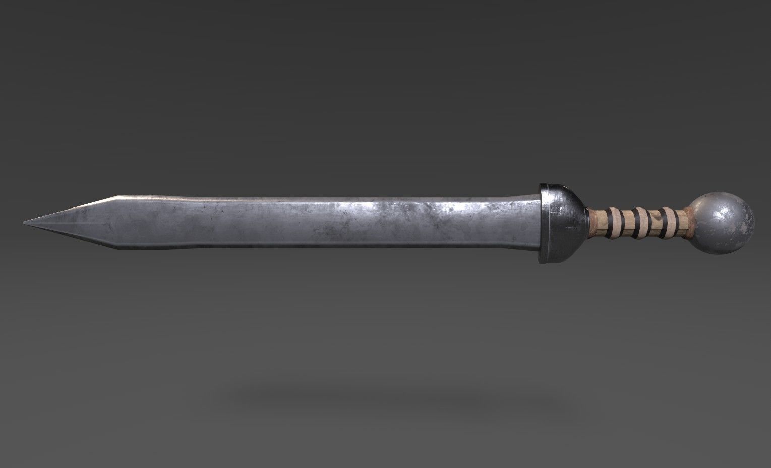 Sword Gladius Low-poly 3D model_1