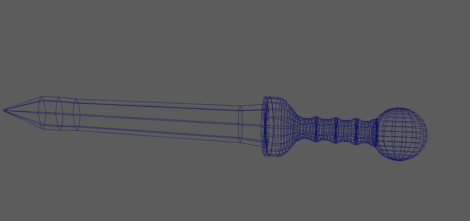 Sword Gladius Low-poly 3D model_5