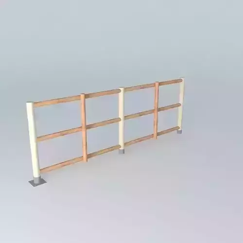 Bamboo fencing 3D model
