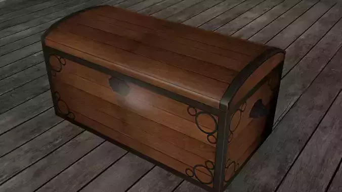 Lowpoly Wooden Chest