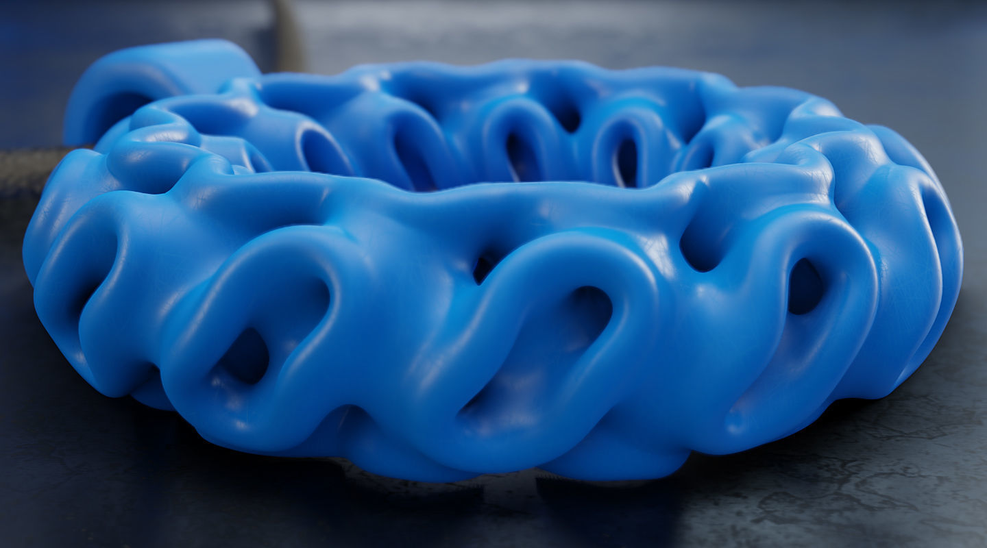 Gyroid Torus Pendant - Printable 3D print model_8
