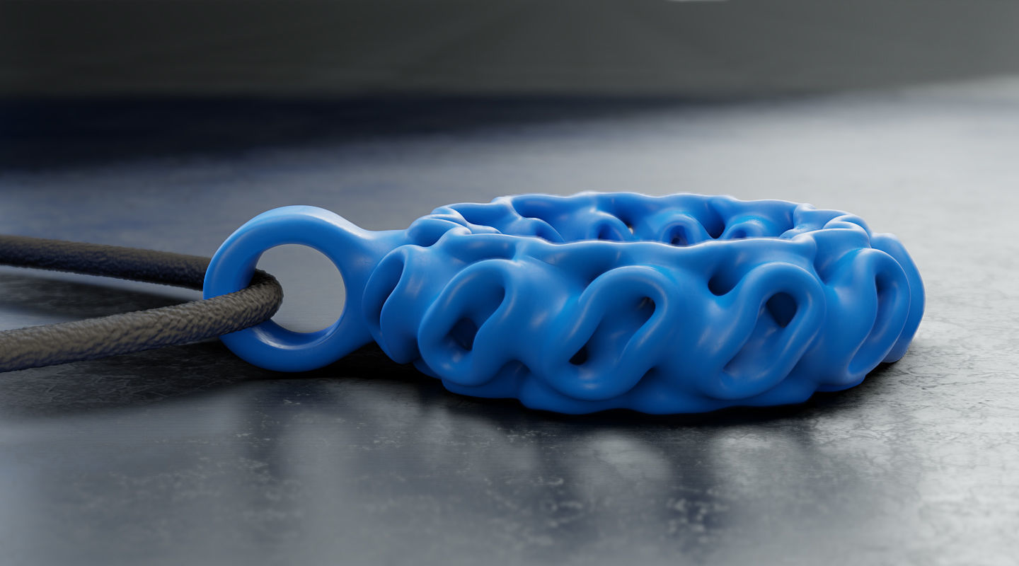 Gyroid Torus Pendant - Printable 3D print model_7