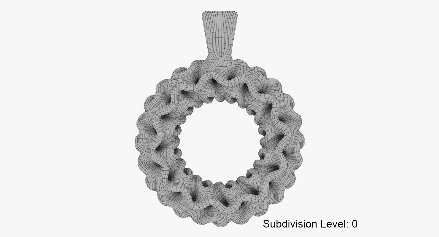 Gyroid Torus Pendant - Printable 3D print model_11
